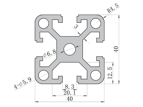 40系列鋁合金型材 001 08 40 40L2