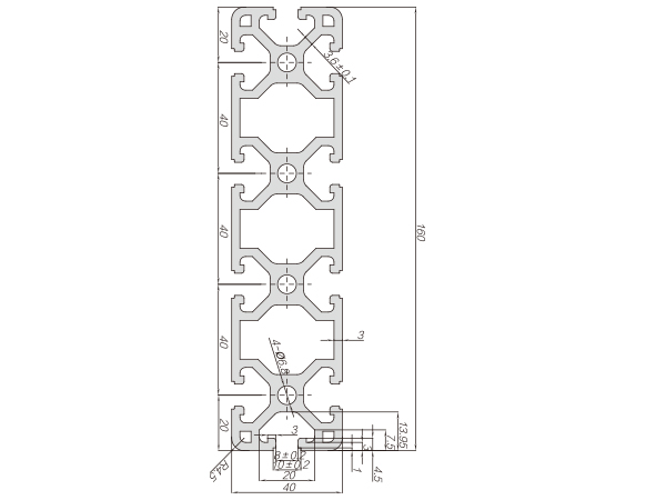40系列鋁合金型材 001 08 40 160